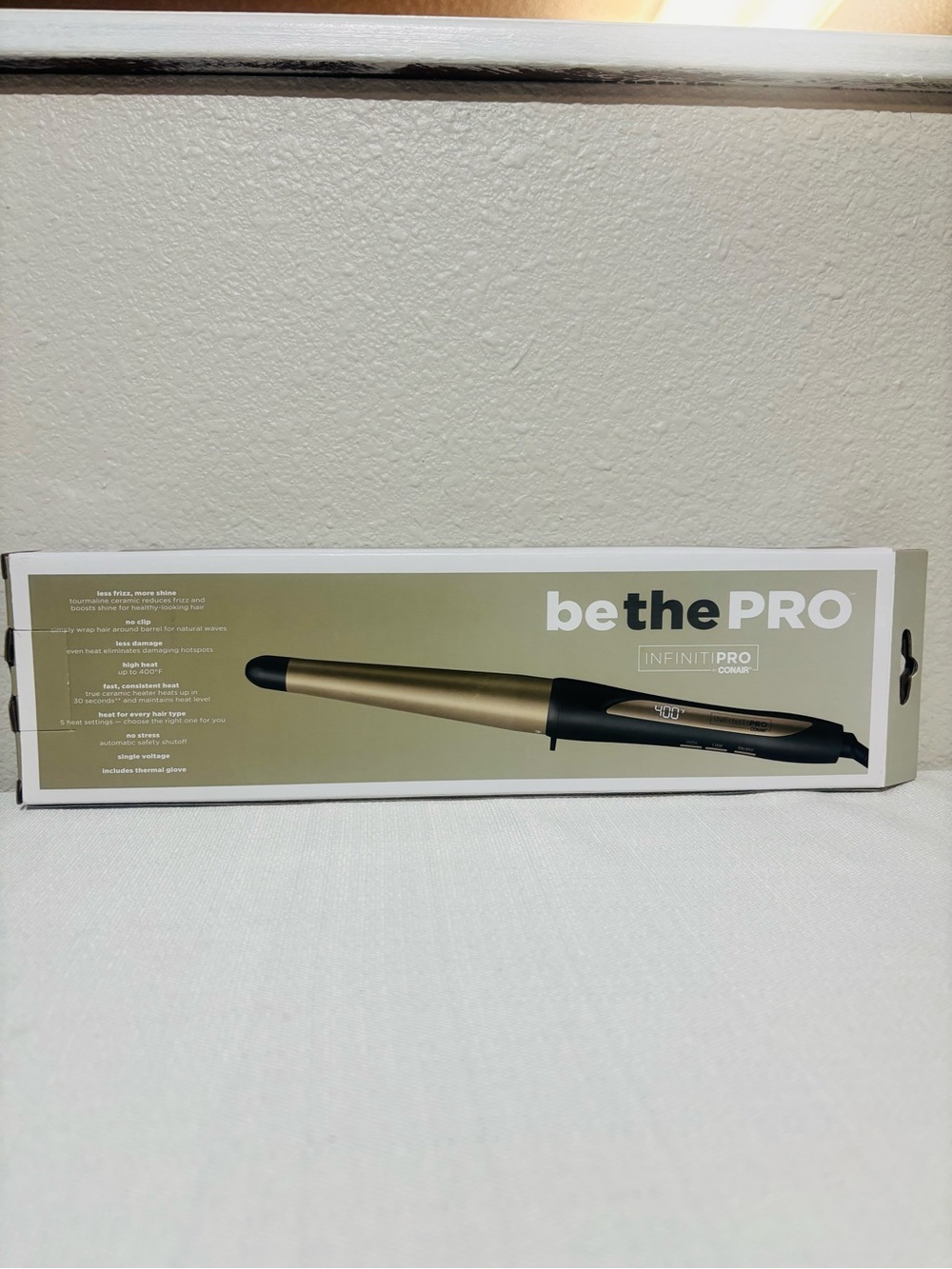 Conair InfinitiPro Gold Tapered Curling Wand - Gold